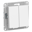 Выключатель Schneider Electric AtlasDesign 2-клавишный сх.5, 10АХ, белый, механизм - Электрика, НВА - Выключатели и розетки - Выключатели - магазин электрооборудования amperomvolt.ru